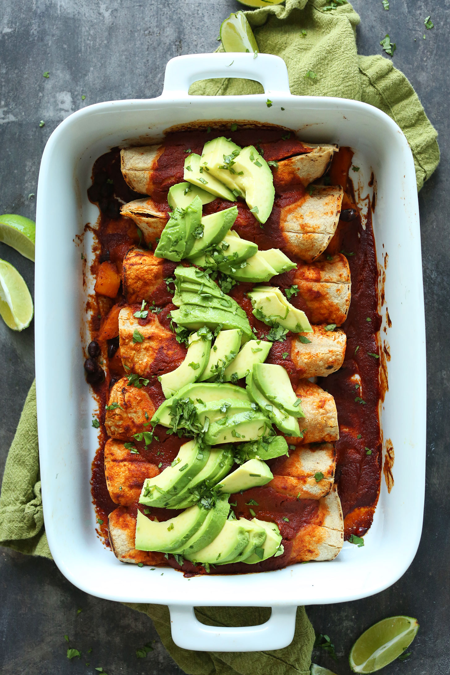 Butternut Squash Black Bean Enchiladas – Kerby Cooks