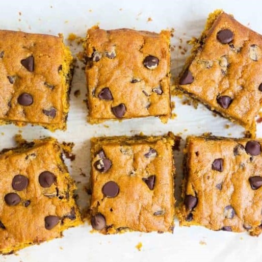 Pumpkin Chocolate Chip Blondies