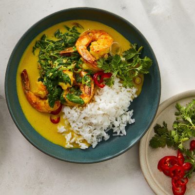 Ginger-Garlic Shrimp With Coconut Milk